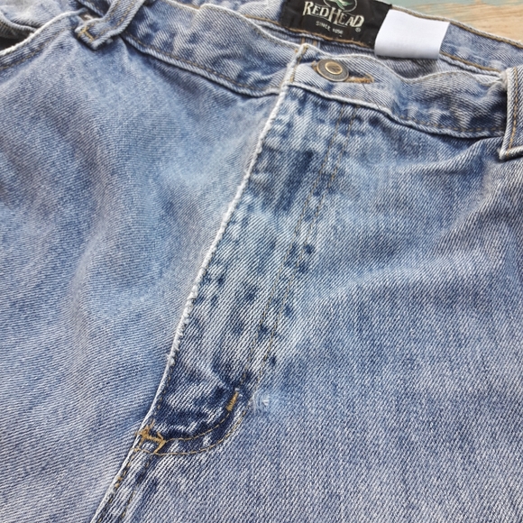 Vintage Mens Jeans Bass Pro Inc Jeans Men Red Head Denim Utility Cotton 38W 30L - Picture 8 of 8